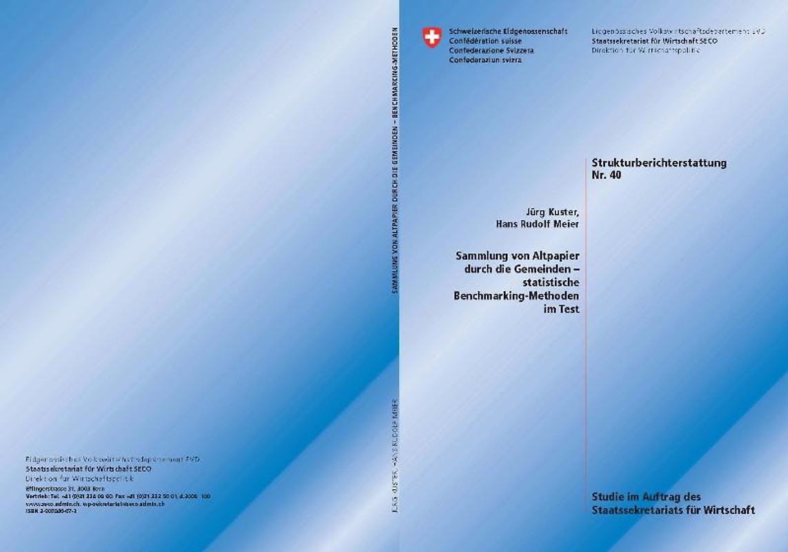 Sammlung von Altpapier durch die Gemeinden - statistische Benchmarking-Methoden im Test