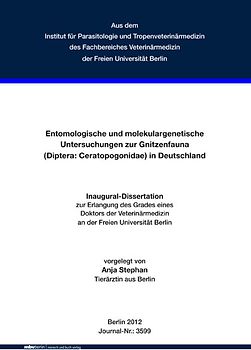 Entomologische und molekulargenetische Untersuchungen zur Gnitzenfauna (Diptera: Ceratopogonidae) in Deutschland
