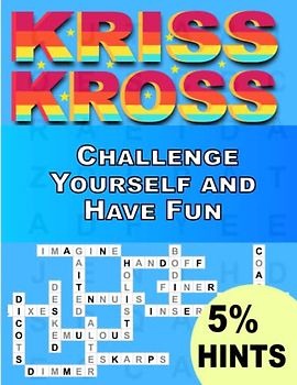 The Best Kriss Kross Puzzles Book For Adults With 5% Hints: Challenge Yourself and Have Fun ,Crosswords