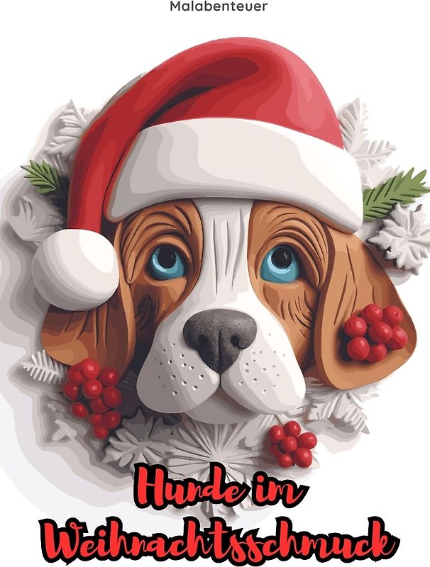 Hunde im Weihnachtsschmuck