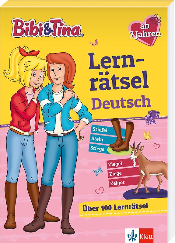 Bibi & Tina: Mein Lernrätsel-Block Deutsch für die 2. Klasse