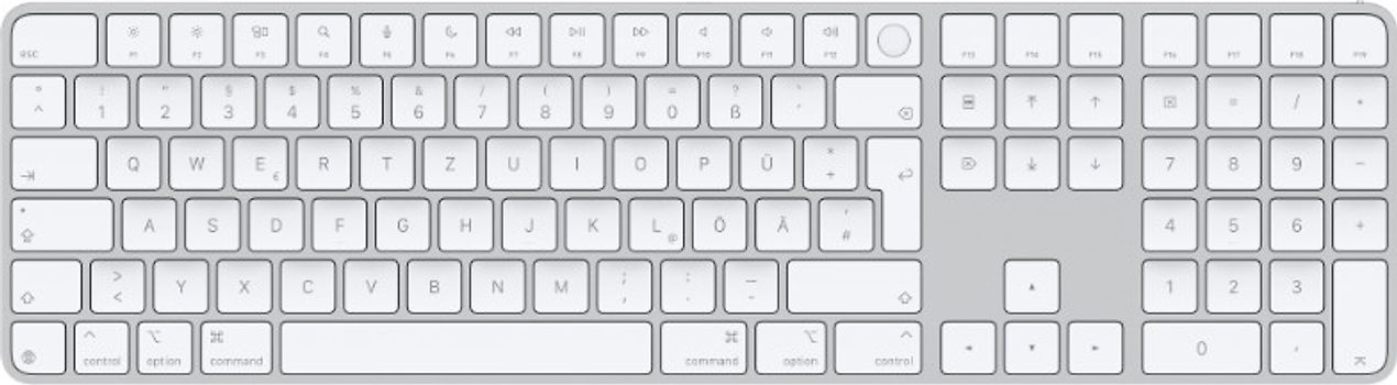 Apple magic Keyboard met wijzerplaat en Touch ID [Duits toetsenbordindeling, QWERTZ, USB-C] wit