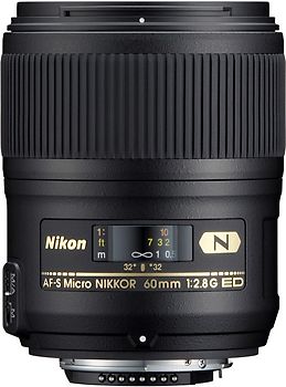 Nikon AF-S NIKKOR 60 mm F2.8 ED G 62 mm Filtergewinde (Nikon F Anschluss) schwarz