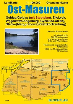 Landkarte Ost-Masuren