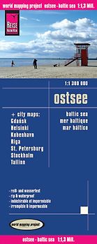 Reise Know-How Landkarte Ostsee (1:1.300.000) mit Stadtplänen Danzig, Helsinki, Kopenhagen, Riga, St. Petersburg, Stockholm, Tallinn