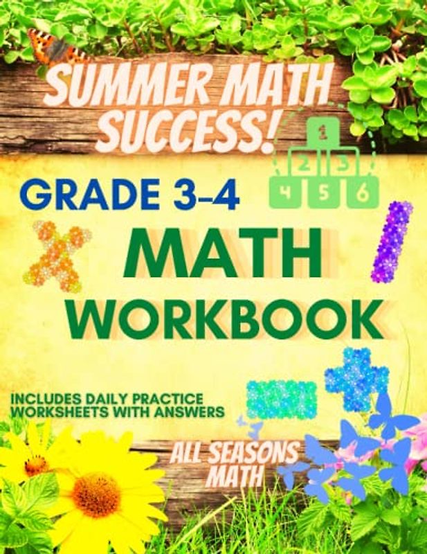 Summer Math Success: Summer Math Workbook 3-4: 180 Worksheets of Multiplication, Division, Fractions, Geometry and More