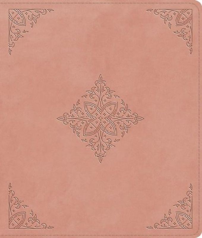 ESV Journaling Bible, Red Letter (Trutone, Blush Rose, Fleur-De-Lis Design)