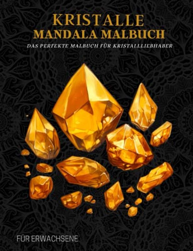 Kristalle Mandala Malbuch: Muster aus Edelsteinen, natürlichen Mineralien und Kristallen - Meditation und Therapie für Erwachsene