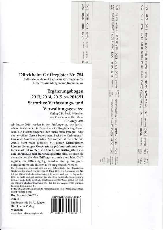 Sartorius (Ergänzungsbogen 2016/II)