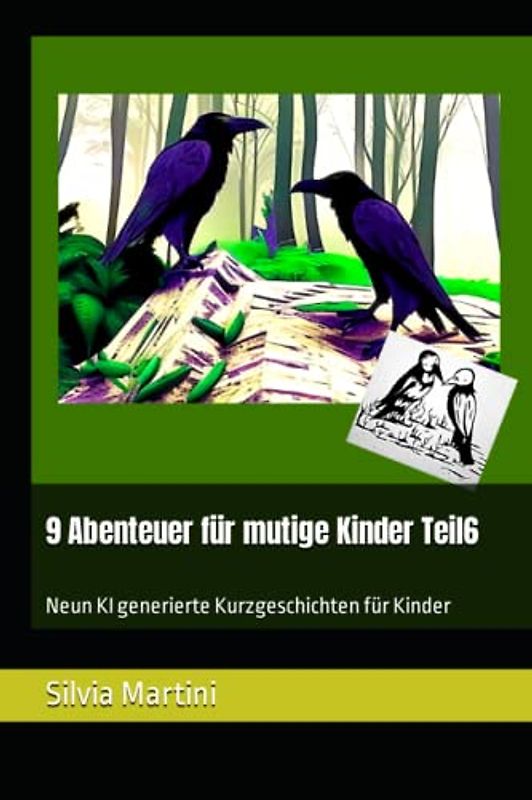9 Abenteuer für mutige Kinder Teil6: Neun KI generierte Kurzgeschichten für Kinder (9 Abenteuer für mutige Kinder -Neun KI generierte Kurzgeschichten pro Buch)