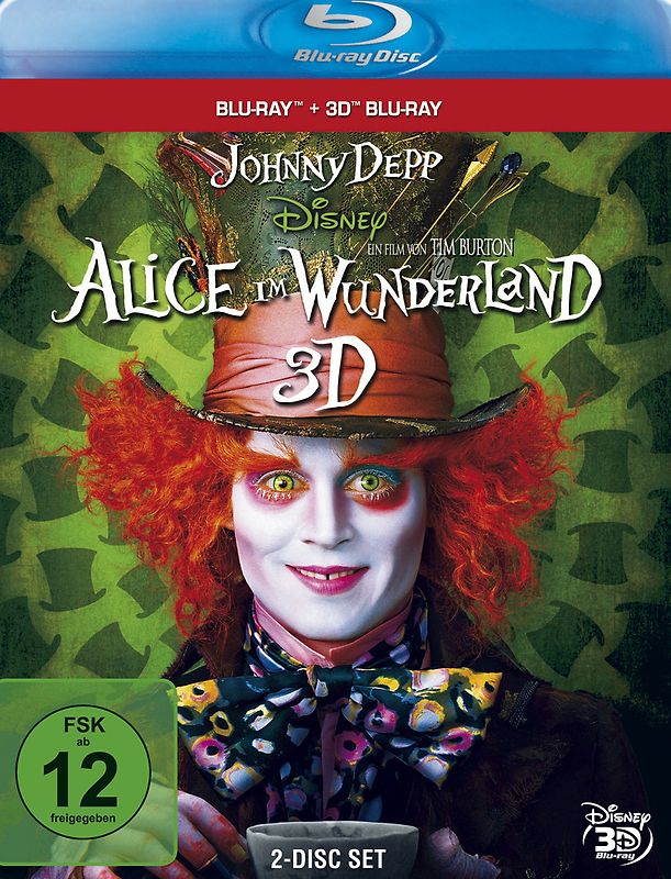 Alice im Wunderland 3D [inkl.2D Version, 2 Discs] 3D Blu-ray Disc