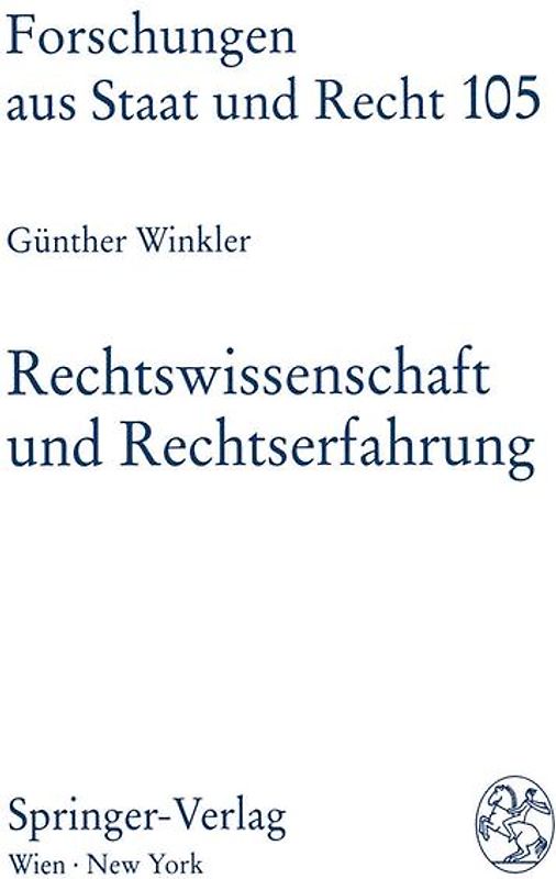Rechtswissenschaft und Rechtserfahrung