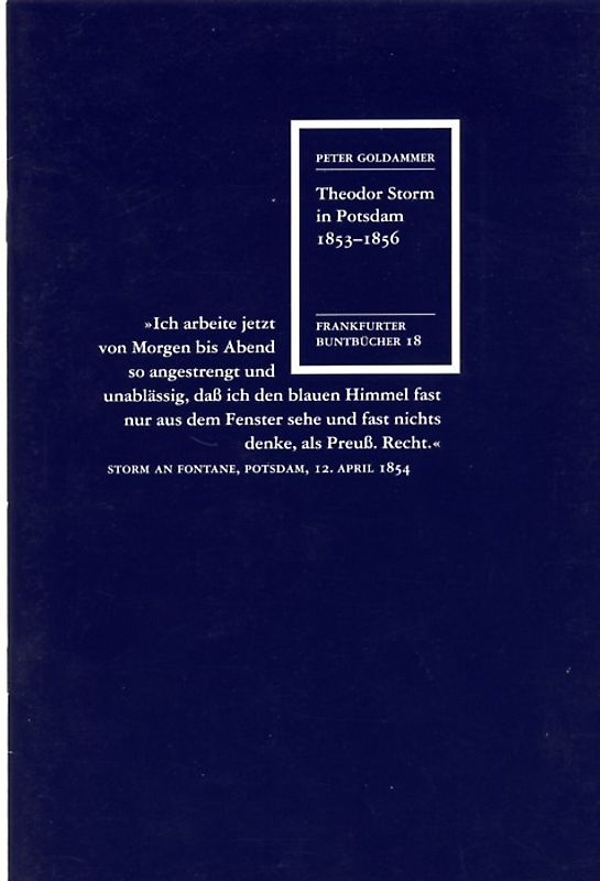 Theodor Storm in Potsdam 1853–1856