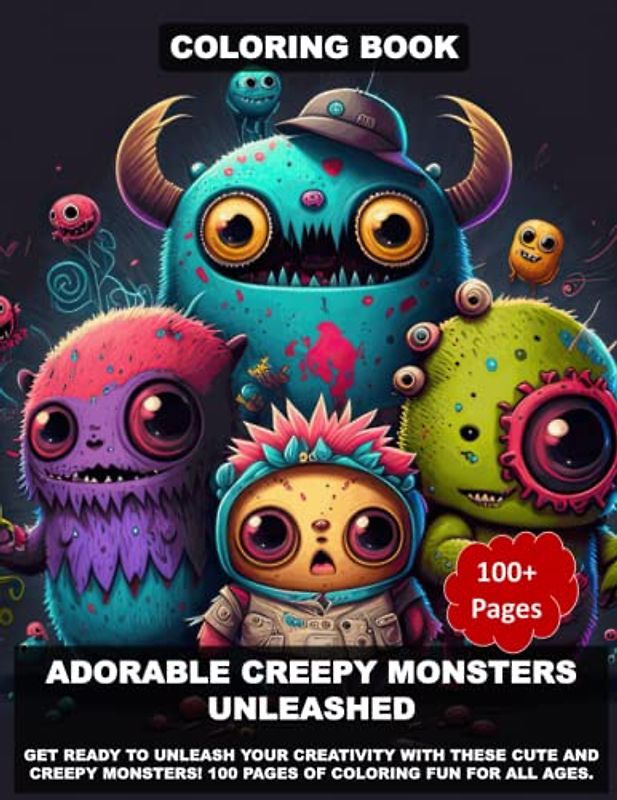 Adorable Creepy Monsters Unleashed: A spooky and charming world of monsters waiting to be brought to life with your coloring skills. Hours of fun for all ages, perfect for relaxation and creativity.