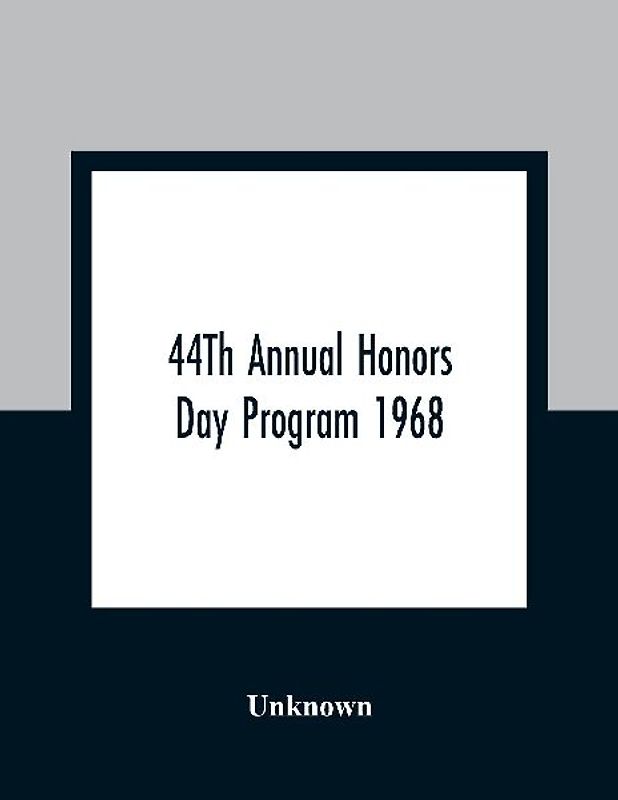 44Th Annual Honors Day Program 1968