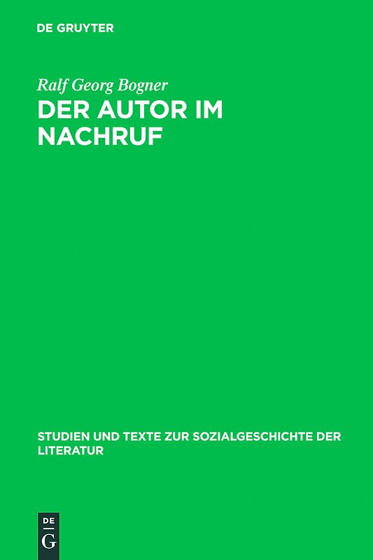 Der Autor im Nachruf
