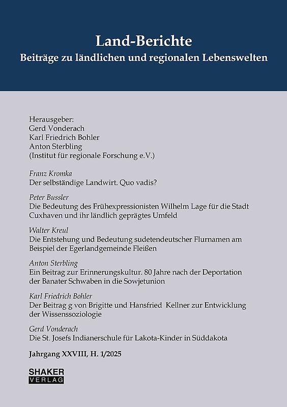 Land-Berichte. Beiträge zu ländlichen und regionalen Lebenswelten