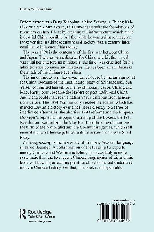 Liu Hung-Chang and China's Early Modernization