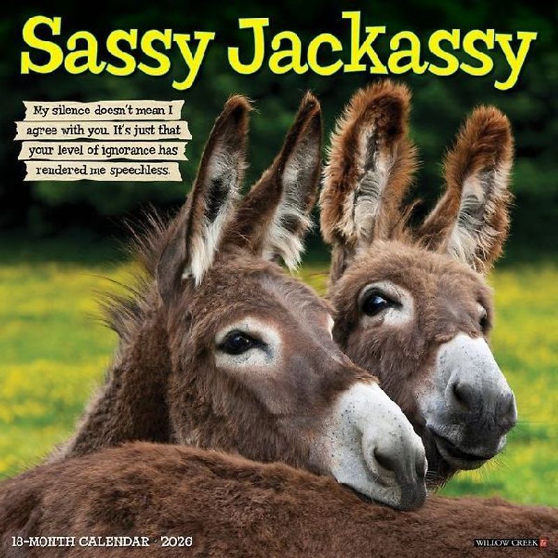 Sassy Jackassy 2026 12 X 12 Wall Calendar