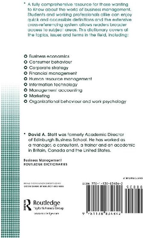 The Routledge Dictionary of Business Management
