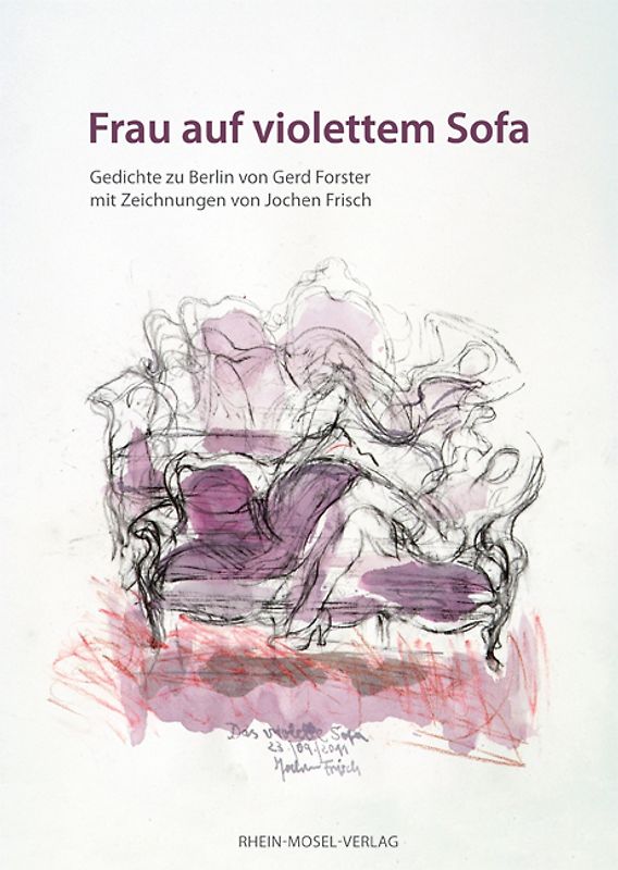 Frau auf violettem Sofa