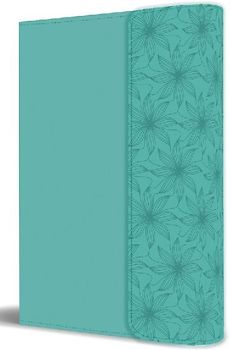 Biblia Rvr 1960 Tamaño Manual, Símil Piel Aquamarina Con Solapa E Imán / Spanish Bible Rvr 1960 Handy Size Large Print Leathersoft with Magnet