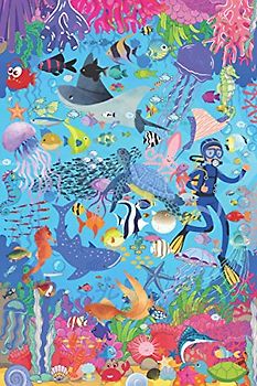 Find my friend: Search & Find Notebook Cover | Great Activity Notebook for Your Kid to School | Make Friends | Find Hidden Object on the Cover | Where is the Fish? | 100 Grid Notebook