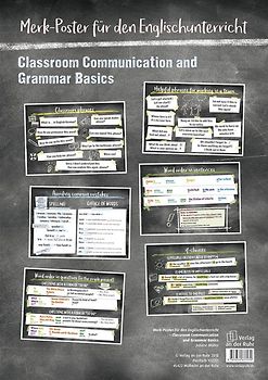 Merk-poster für den Englischunterricht - Classroom Communication and Grammar Basics