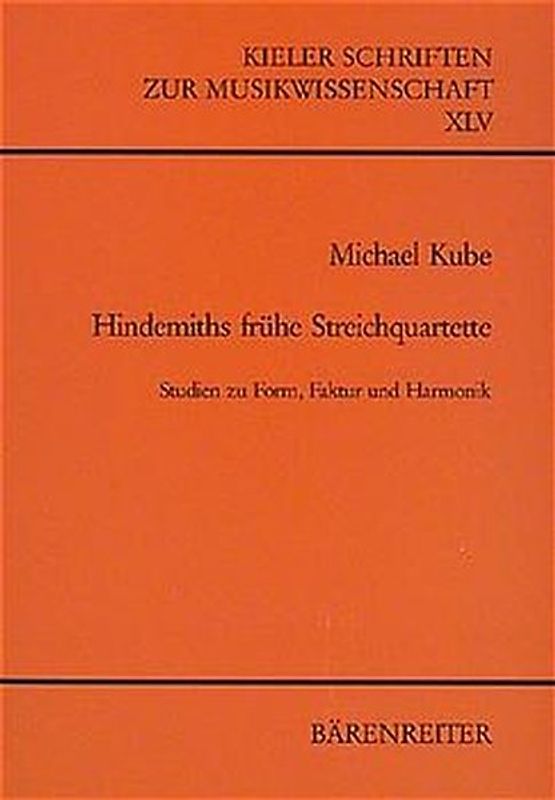 Hindemiths frühe Streichquartette (1915-1923)