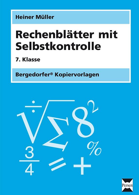 Rechenblätter mit Selbstkontrolle - 7. Klasse