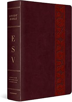 ESV Study Bible, Large Print (Trutone, Mahogany, Trellis Design, Indexed)
