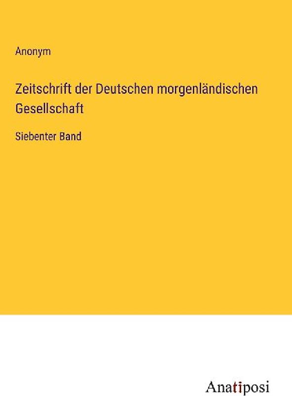 Zeitschrift der Deutschen morgenländischen Gesellschaft