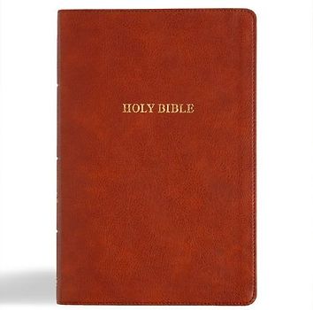 KJV Giant Print Reference Bible, Burnt Sienna Leathertouch