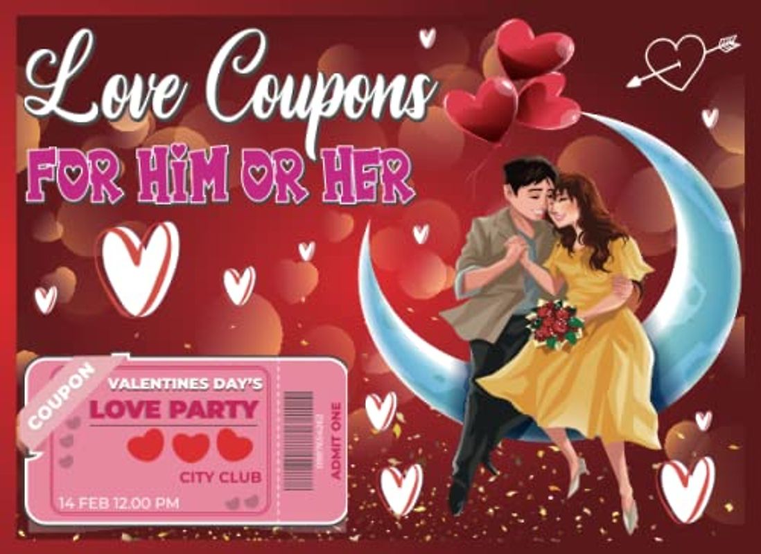 love vouchers coupons for him or her: Romantic Book for Him and Her | Naughty and Fun Vouchers for Boyfriend or Husband | Valentines Day, Anniversary or Birthday Gift For Him or Her