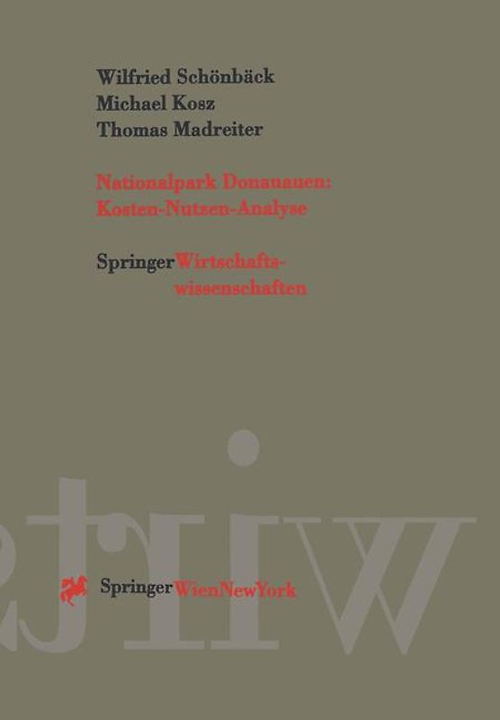 Nationalpark Donauauen: Kosten-Nutzen-Analyse