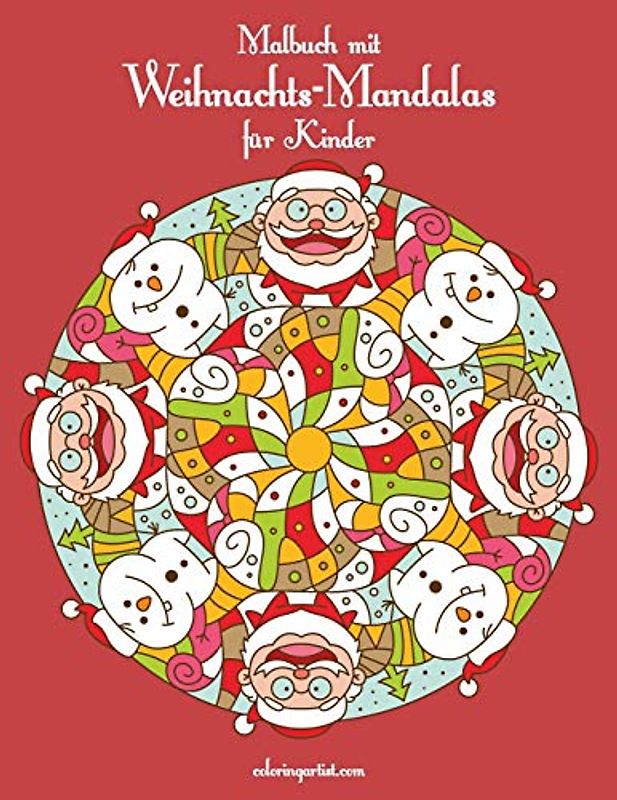 Malbuch mit Weihnachts-Mandalas für Kinder