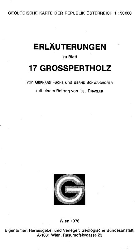 Erläuterungen zu Blatt 17 Grosspertholz
