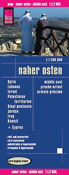 Reise Know-How Landkarte Naher Osten (1:1.200.000) : Syrien, Libanon, Israel, Sinai Halbinsel, Jordanien, Irak, Kuwait