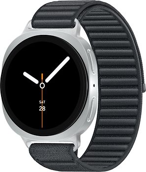 Samsung Galaxy Watch8 40 mm Boîtier aluminium argent sur Confort S/M graphite [Wi-Fi + 4G]