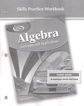 Algebra: Concepts and Applications, Skills Practice Workbook