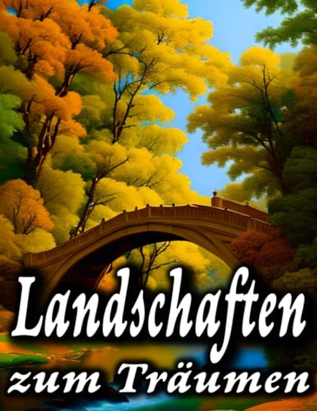 Landschaften zum Träumen: Malbuch mit beruhigenden Landschaftsbildern | Ausmalen von Landschaftsbildern als Therapie gegen Stress
