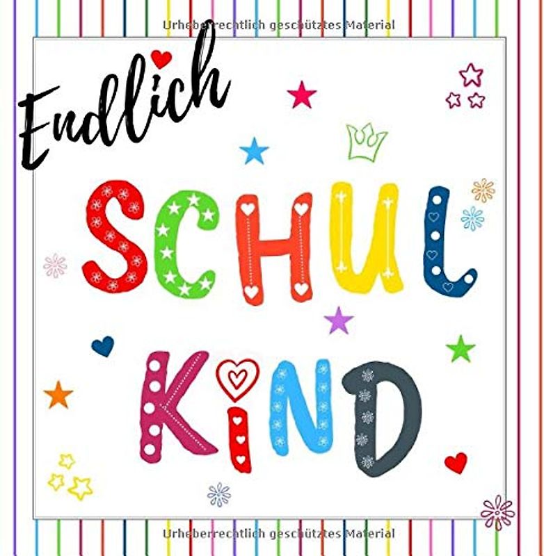 Endlich Schulkind: Gästebuch für die Einschulung zum Selbstgestalten | Erinnerungsbuch für Glückwünschen zum ersten Schultag | Geschenkbücher zum Schulanfang | Design: Tafel|