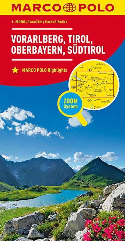 MARCO POLO Regionalkarte Österreich 03 Vorarlberg, Tirol 1:200.000