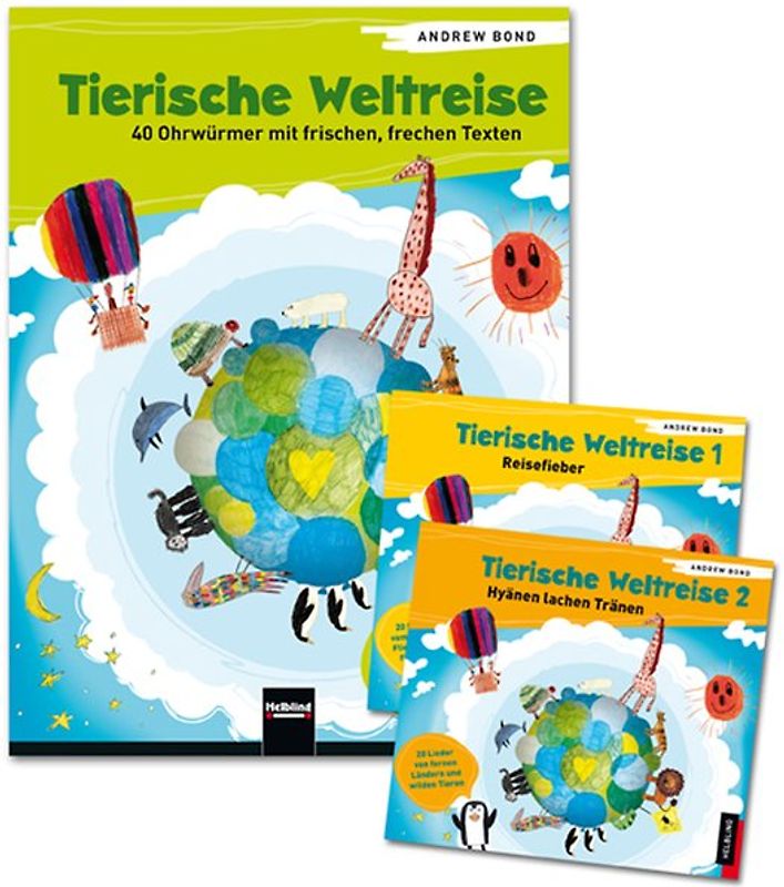 Tierische Weltreise, Paket (Buch und 2 Lieder-CDs)