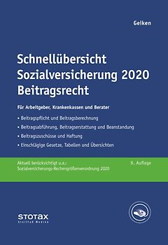 Schnellübersicht Sozialversicherung 2020 Beitragsrecht