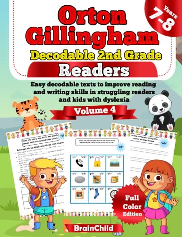 Orton Gillingham Decodable 2nd Grade Readers . Easy decodable texts to improve reading and writing skills in struggling readers and kids with ... 4. Grade 2. 7-8 years. Full Color Edition.