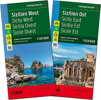 freytag & berndt Straßenkarte Sizilien Set 1:150.000