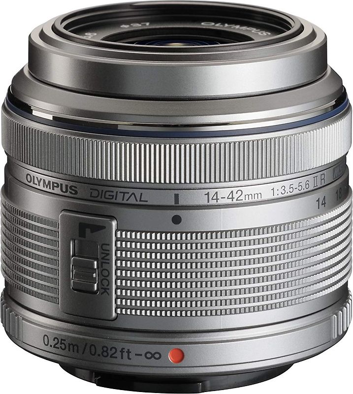 Olympus M.Zuiko Digital 14-42 mm F3.5-5.6 R II 37 mm Filtergewinde (Micro Four Thirds Anschluss) silber