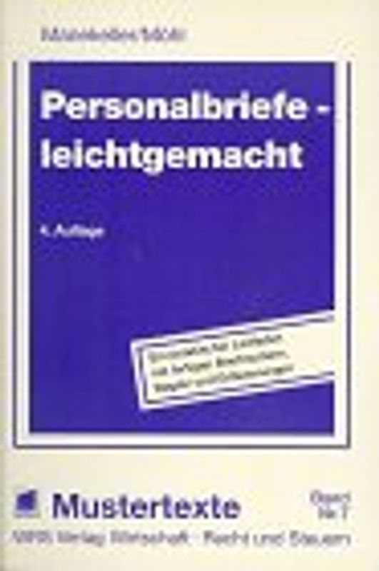 Personalbriefe - leichtgemacht