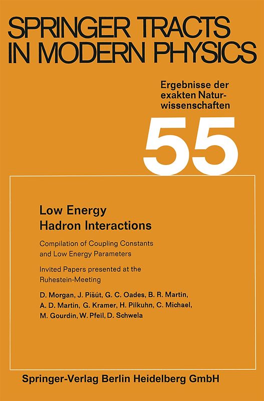 Low Energy Hadron Interactions